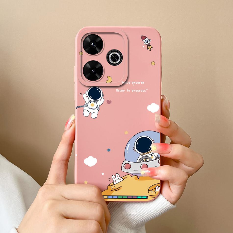Чехол для Poco M6 Pro Подсолнух Защита камеры Чехлы для телефонов Для Xiaomi Poco M 6 M6Pro 4G 5G Мягкая задняя крышка из жидкого силикона