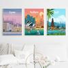 Barcelona Lyon Paris Lisbon Tokyo Sydney Posters and Prints Nordic Wall Art Canvas Painting Wall Pictures for Living Room Decor
