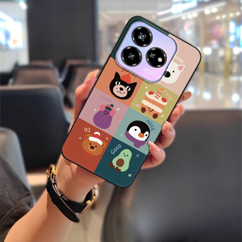 Silicone Back Cover Phone Case For ZTE Blade V60 Design/Axon 60 Lite Anti-knock Cartoon Anti-dust Animals Phone Pouch