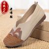 Летние новые туфли из ткани Old Beijing, женские, легкие, на мягкой подошве, удобные туфли для мам среднего и пожилого возраста, повседневные туфли на плоской подошве с круглым носком