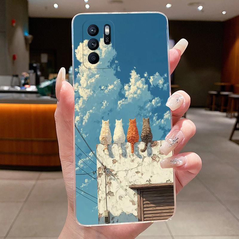 For Oppo Reno6 Z Case CPH2237 Luxury Dragon Cute Cool Boys Girls Transparent TPU Cover For Oppo Reno 6Z 6 Z Reno6Z 5G Phone Case
