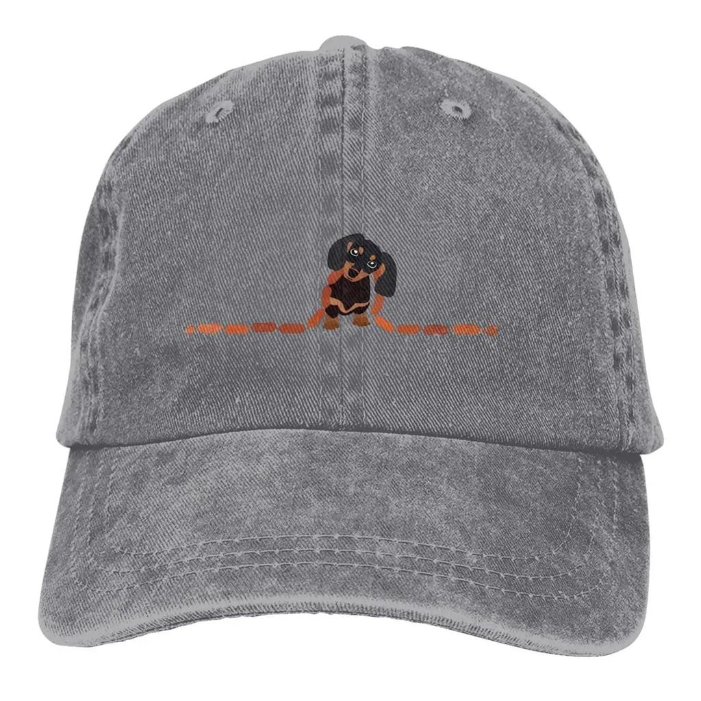 Такса Милые Собаки Любители Деним Стирка Мужская Бейсболка Тракер Snapback Кепки Кепка Отца Гольф Кепки Один Размер