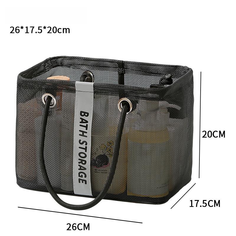 1 шт. Большая вместительная корзина для ванной, сетчатый мешок для слива, портативная ручная сумка для туалетных принадлежностей, дорожная корзина для хранения грязного белья
