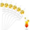 6Pcs/set Discos Decorative Straws Plastic Cocktail Straws Glitter Mirror Discos Balls Drinking Decor for Discos Party