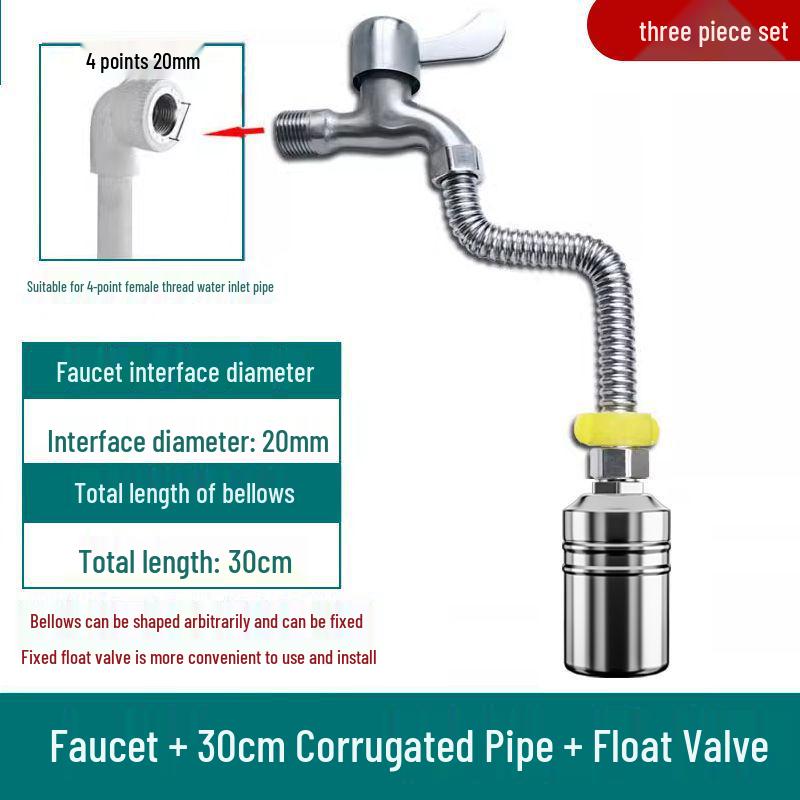 Автоматический стопорный поплавковый клапан из нержавеющей стали 304 для контроля уровня воды в баке
