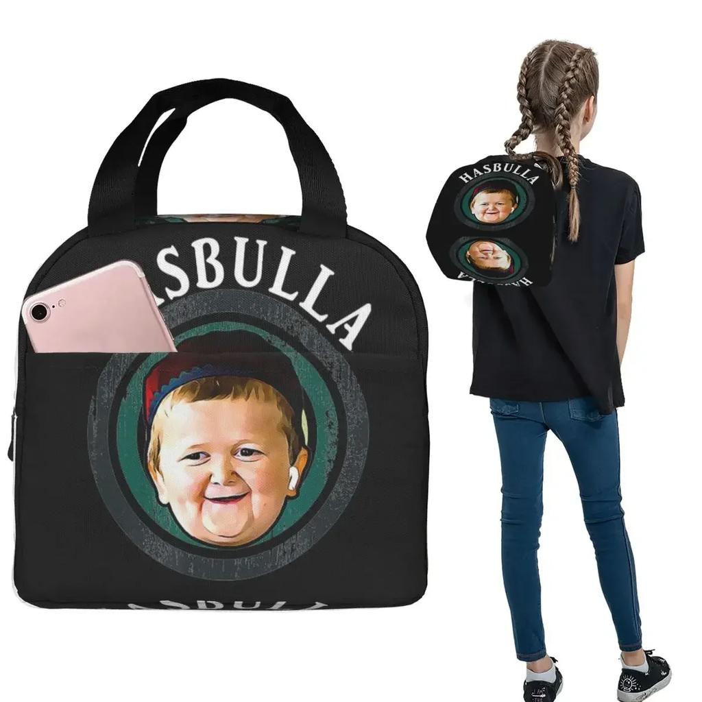Funny Hasbulla Magomedov Hasbullah Smile Classic Insulated Lunch Bag for Women Kids Portable Food Boxes Thermal Lunch Box Tote