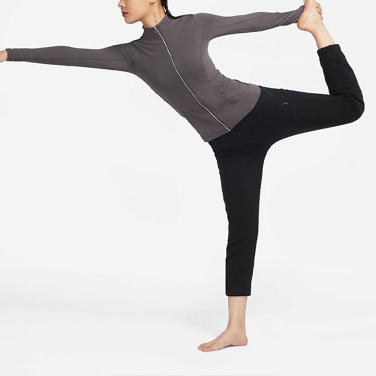 Nike Спортивная повседневная дышащая куртка с воротником-стойкой, женская верхняя одежда, серая DD5534-254
