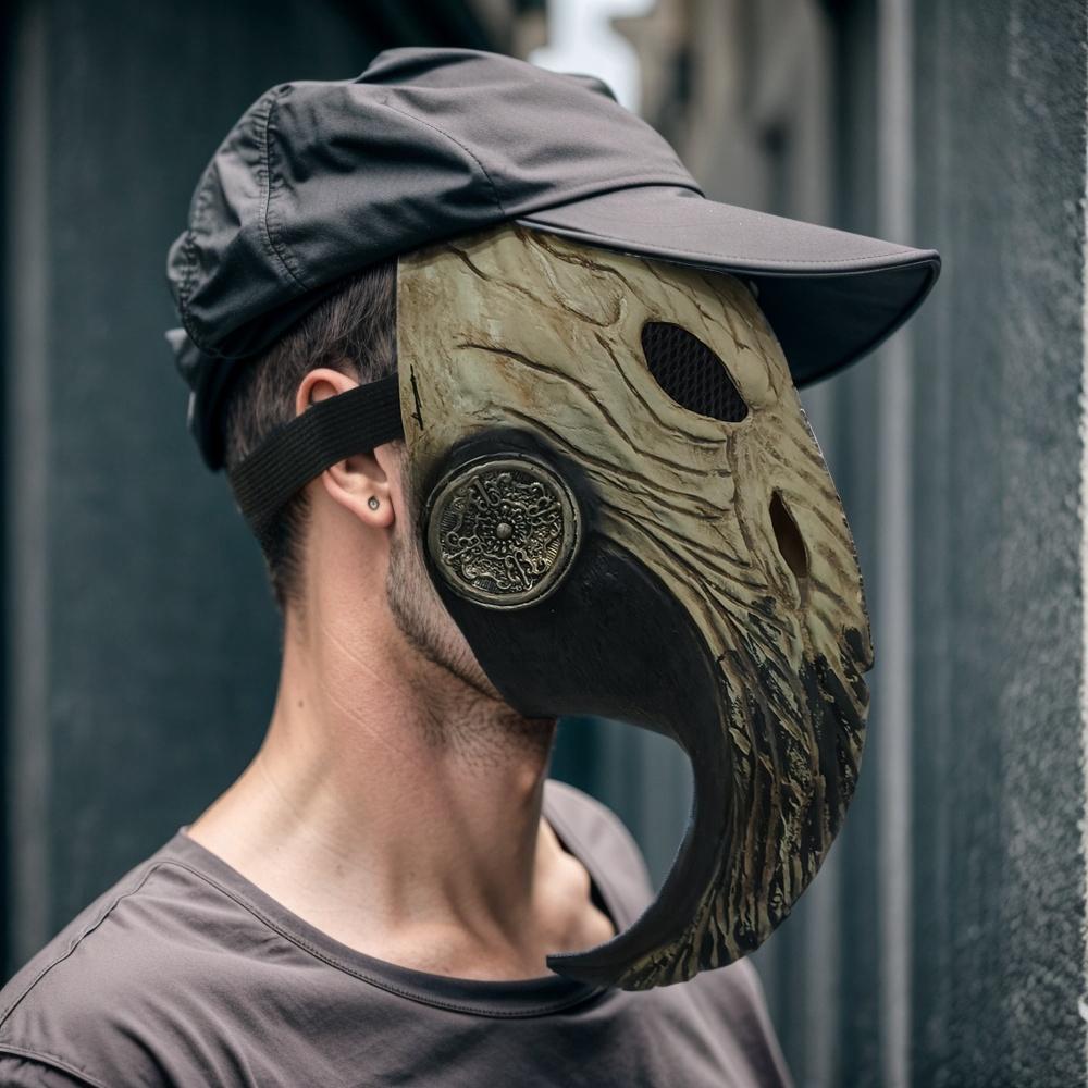 Gothic Black Death Plague Doctor Mask Halloween Party Cosplay Steampunk Bird Beak Mask Scary Costume Long Nose Crow Beak Masks