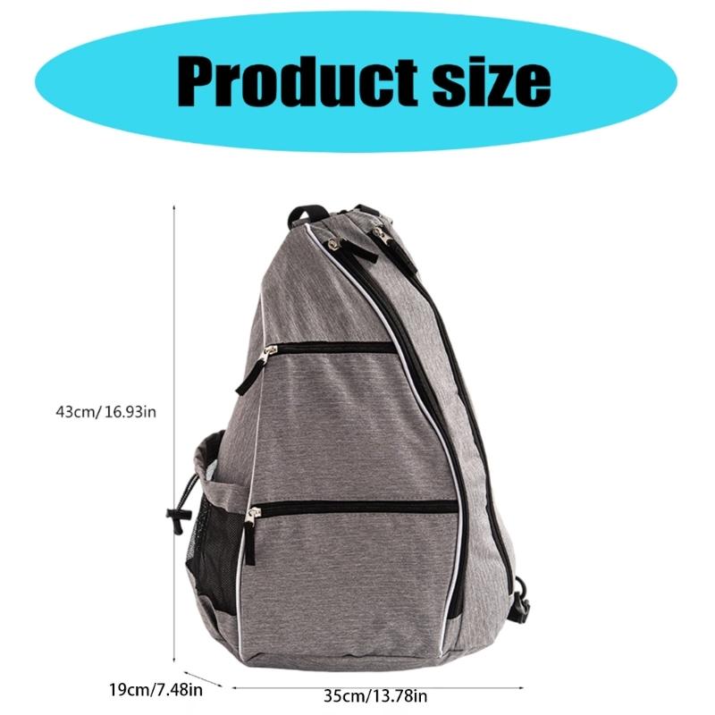 Adjustable Slings Bag Crossbody Backpack for Courts Pickleball Bag Adult Pickleballs Paddles Bag Sport Pickleball Bag