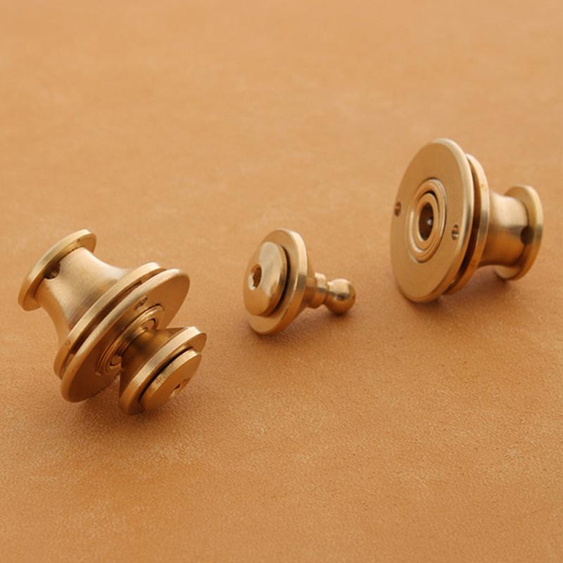 1 шт. Латунный замок для сумки, пружинная пряжка, чехол, металлическая вставка, замок, круглая головка, декор, DIY аксессуары, фурнитура для кожаных изделий