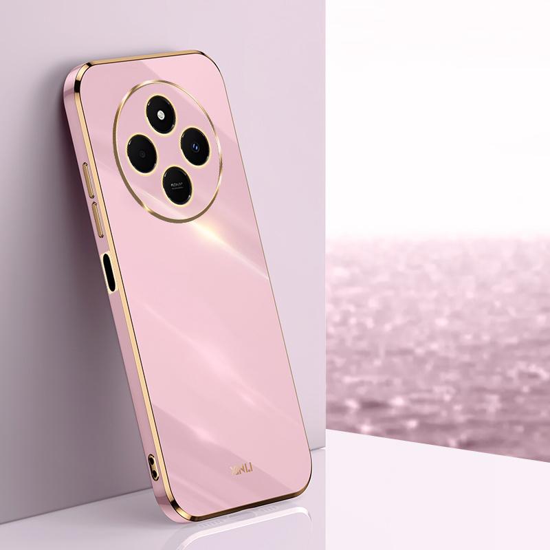 KEYSION Роскошный чехол с покрытием для Xiaomi Redmi 14C Мягкий силиконовый квадратный противоударный чехол для телефона Xiaomi Redmi 14C