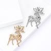 Fashion Personalized Alloy Smooth Elk Brooch Exquisite Versatile Men'S And Women'S Suit Coat Corsage Jewelry Pin