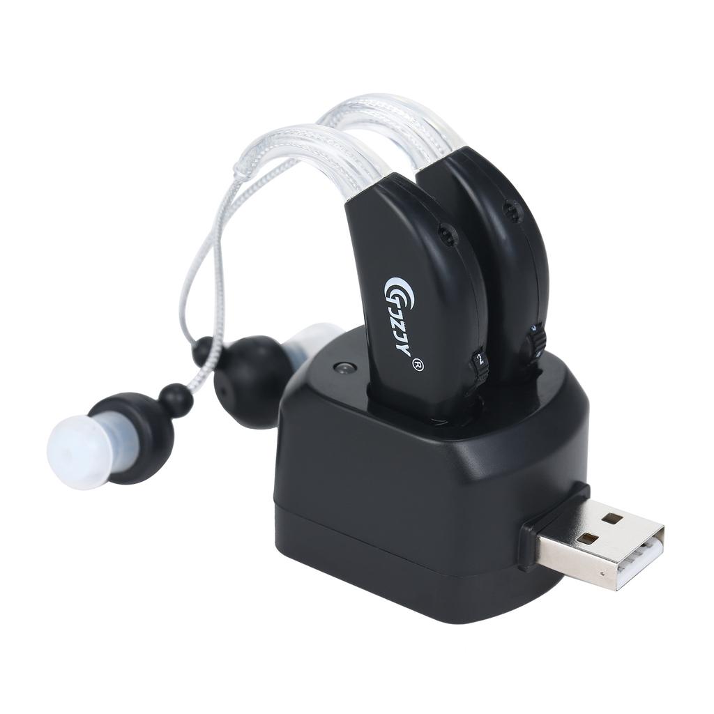 TJZJY 2-Pack усилитель слуха перезаряжаемые слуховые аппараты для пожилых людей персональный усилитель звука