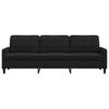 Vidaxl Sofa 3-Osobowa, Czarny, 210 Cm, Obita Aksamitem