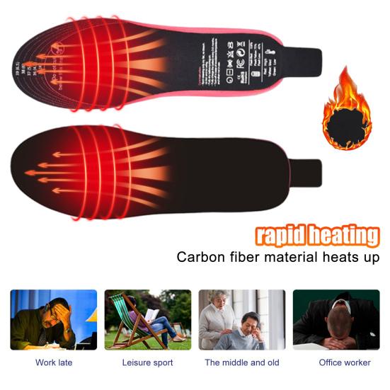 Подогреваемые стельки с дистанционным управлением, 3 регулируемые температуры, быстрый нагрев, безопасные в использовании, перезаряжаемые, подогреваемые стельки для занятий спортом на открытом воздухе