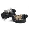 Silver Butterfly Adjustable Belt - Y2K Punk Millennial Style with Metal Buckle