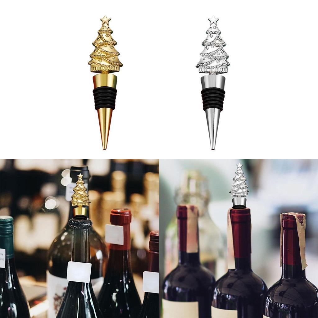Christmas Tree Wine Bottle Stopper Reusable for Kitchen Decor Wedding Bar