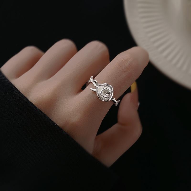 Серебряное кольцо Yintai с цветком розы, открытое - Уникальный и модный дизайн