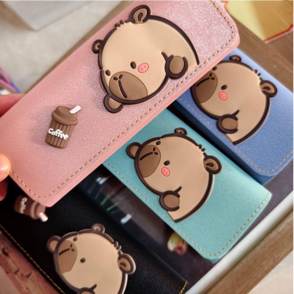 PU Leather Printing Glasses Case Printed Eyeglasses Holder Capibara PU Glasses Box Outdoor