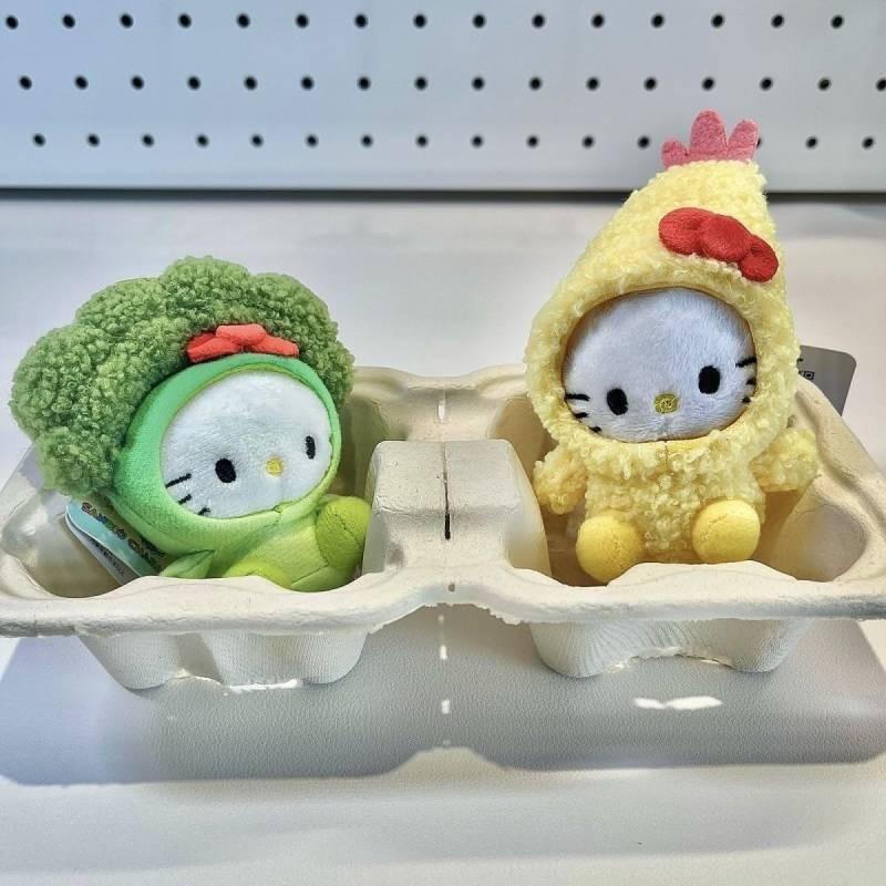 Очаровательный брелок-плюш Hello Kitty Брокколи Милые Овощи Кавайный Дизайн С Розовой Биркой