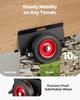 Panel Dolly, 453.6 kg Load Capacity, Drywall Mover with 25 cm Rubber Wheels Fits Different Terrain, Adjustable Clamp Panel Cart for Steel Panels,