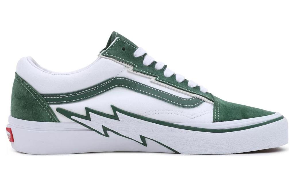 Vans Old Skool Bolt Low Top Skate Shoes - White/Green (Unisex) VN0009Q5BGN