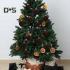 12Pcs Christmas Balls Decorations Xmas Tree Flocked Ball Ornaments Plastic Hanging Ball Decor for Home Bar Restaurant