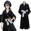 Аниме BLEACH Косплей Костюм Кучики Рукия Синигами Косплей Костюм Парик Набор Хэллоуин для Женщин Мужчин Одежда
