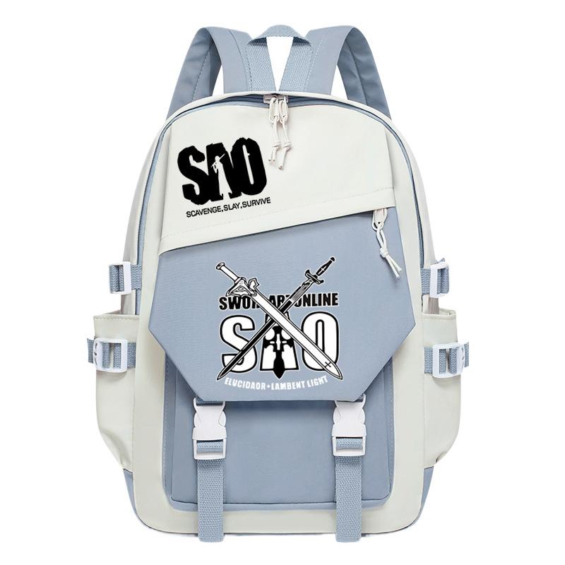 Personality Surrounding Trends Backpack Junior High School Students Primary School Students Campus Leisure Simple Large-Capacity Schoolbag