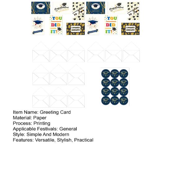 Набор поздравительных открыток с окончанием учебы 2026, открытка на степень бакалавра с конвертами и наклейками, вдохновляющая поздравительная открытка с персонализированным сообщением об окончании учебы
