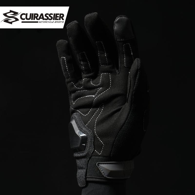 Cuirassier Touchscreen Night Reflective Motorcycle Full Finger Gloves Protective Racing Biker Riding Motorbike Moto