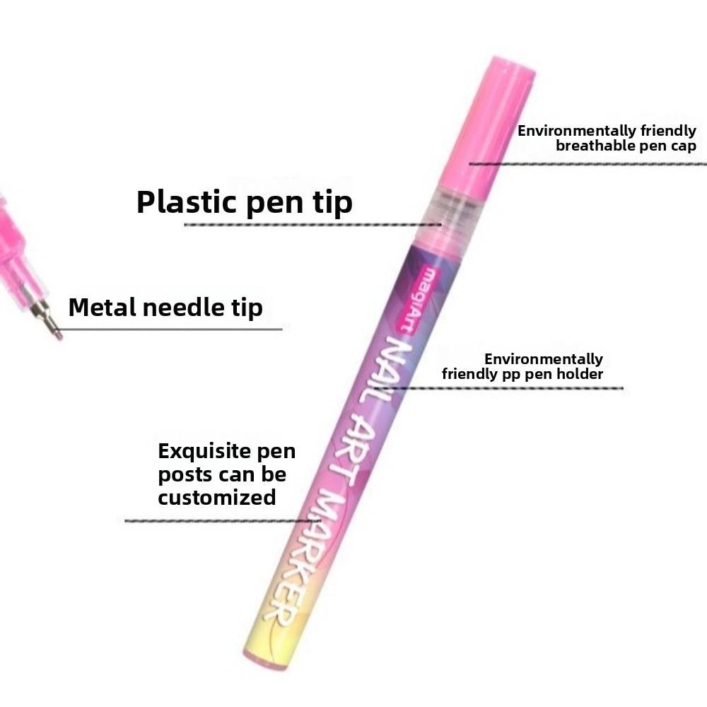 DIY Nail Art Markers for Gel Nails Waterproof Acrylic Nail Paint Pens New Nail Art Graffiti Pen