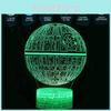 Death Millennium Falcon 3d Led Night Lamp Bedroom Decoration Lamp