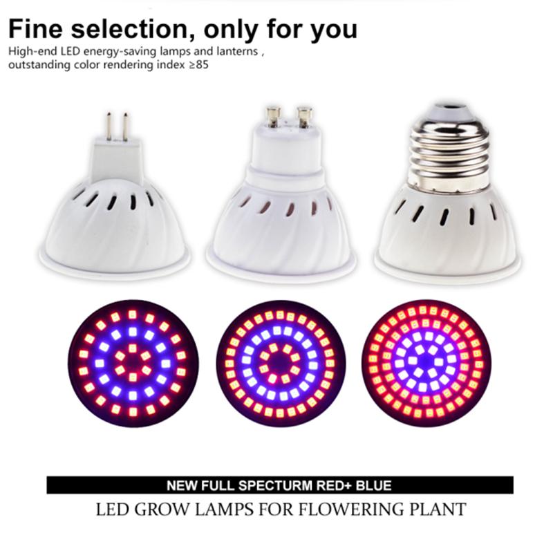 KARWEN LED Grow Light 36 54 72 светодиода E27/GU10/MR16 220 В Фитолампа Полный спектр LED Grow Light E27 Светодиодные лампы для выращивания растений