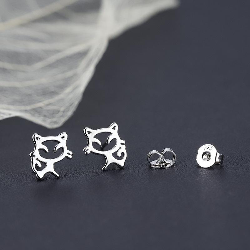 Модные серьги Pure Student Fox Cat для женщин Простые серьги