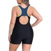 Charmleaks Plus Size Swimsuit для женщин, спортивный цельный купальный костюм Boyleg