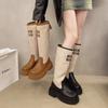 Модные модные удобные нескользящие дышащие женские ботинки Высокий внешний вид Толстая подошва Цветовая гамма Водонепроницаемая платформа