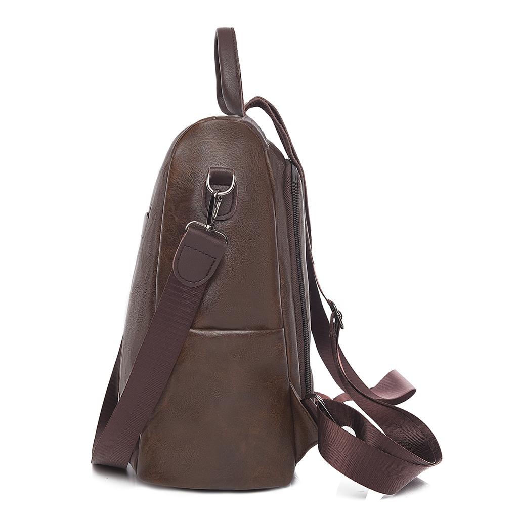 Женский мягкий кожаный рюкзак с защитой от кражи, многофункциональный рюкзак