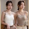 Camisole Vest Women Wearing Chest Pads for External Wear Bra Summer Slim Seamless Vest and Bra