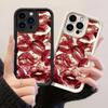 JT1 Абстрактная работа с красными губами Чехол для телефона для iPhone 17 16 Pro Max Samsung S26 Ultra A17 A26 A07 Xiaomi Redmi Note 14 Pro Plus Мягкий чехол-бампер из ТПУ