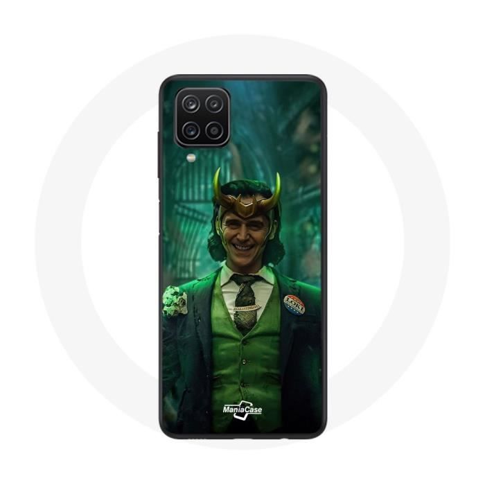 Чехол - Maniacase - Samsung Galaxy A12 - Локи Тор Рагнарёк - Гибкий - Чёрный