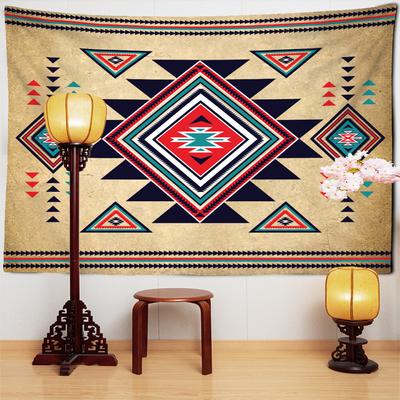 Гобелен с ромбовидным узором в стиле ретро, ​​настенный Гобелен в богемном стиле, лента в стиле хиппи, художественный эстетический декор для комнаты