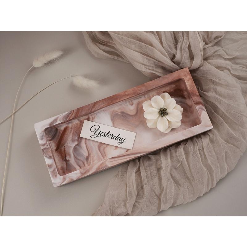 Силиконовые формы-поддоны для смолы DIY Прямоугольная форма для эпоксидной заливки Подставка для украшений Форма для блюда Декоративная форма для подноса для свечей