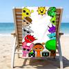 proof beach towel with a Sprunki7 pattern - soft,absorbent,quick-drying,machine washable - perfect for swimming,camping,bathing