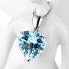 Подвеска с ярким сапфировым кристаллом и топазом: Ожерелье Ocean Heart в форме сердца с фиолетовыми, зелеными, красными и розовыми бриллиантами