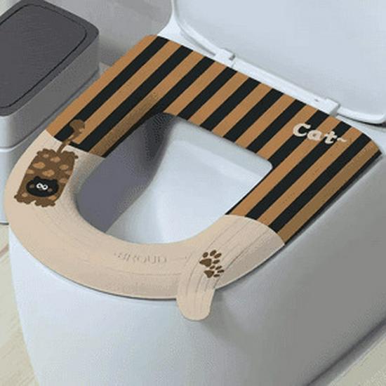 Универсальная водонепроницаемая моющаяся подушка для сиденья унитаза и клейкая крышка