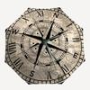 Vintage Map Compass Wall Clock Decorative Nautical Theme Home Office DecorUmbrella with Cute Design,Portable 3-Fold Compact Umbrella for Men