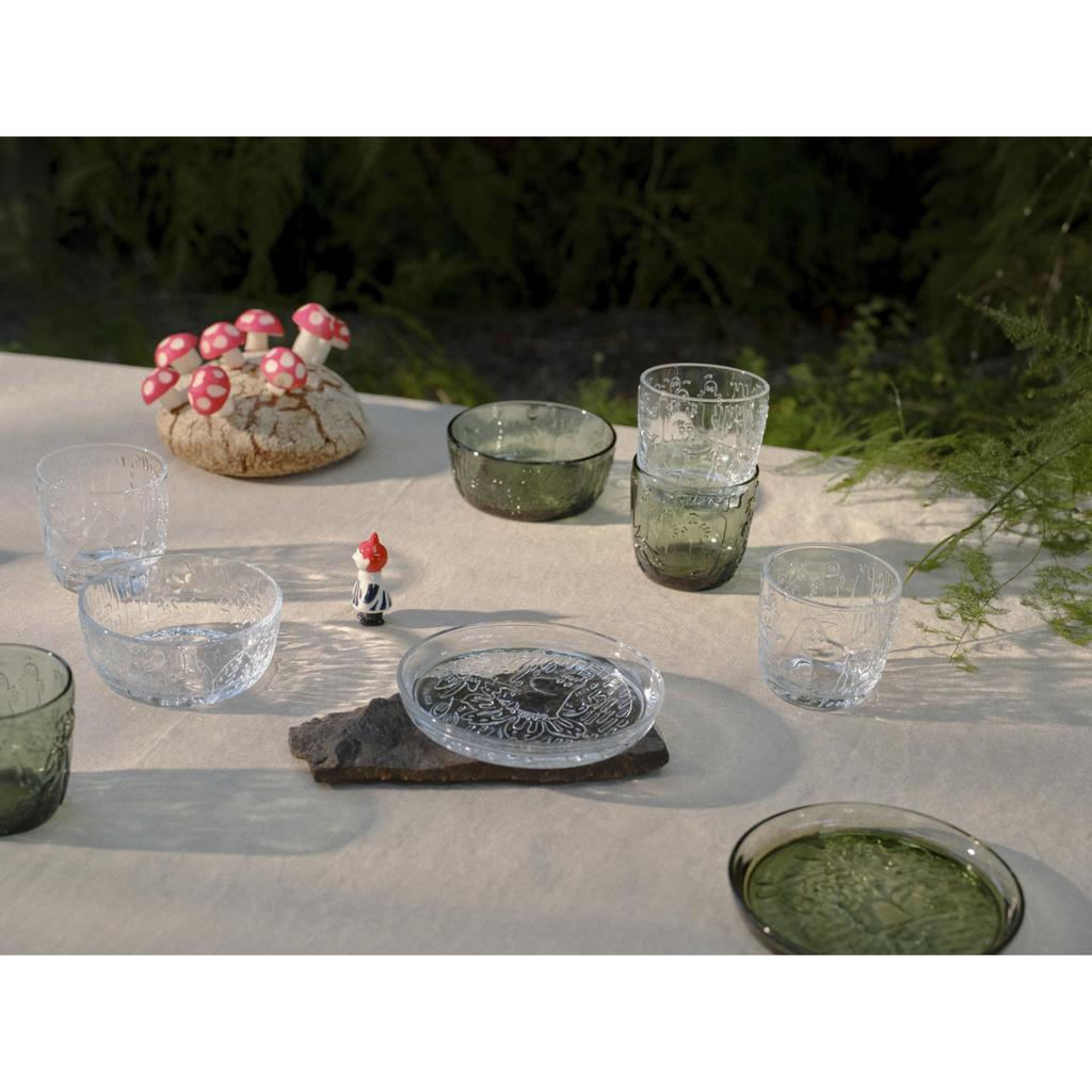 Moomin by ARABIA Glassware Collection Moomin 1070869 [Officially Imported] Bowl/Plate, 12cm, Approx. 350ml, Clear, Tableware, Arabia,