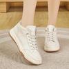 Women's Soft Leather High-Top White Sneakers - Korean Style, Versatile Trend, Spring/Autumn 2025