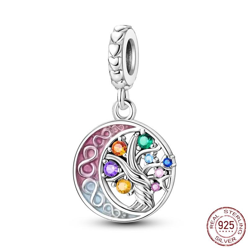 Fashion Copper Spring Colorful Butterfly Flowers Charms Beads Fit Original Bracelets Fine Diy Jewelry